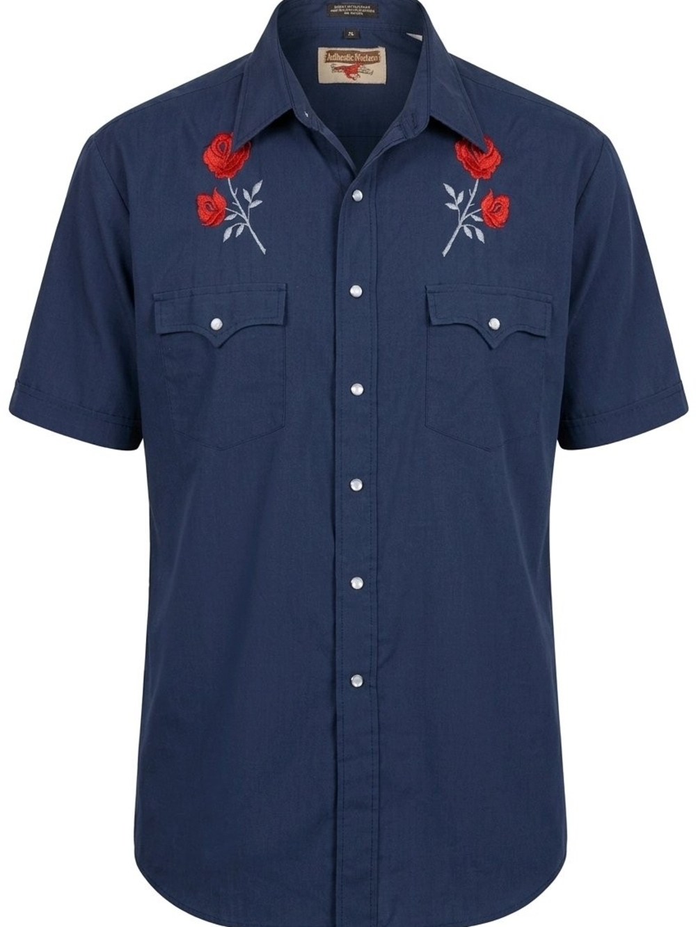“Vintage Authentic Western Youngbloods Embroidered Rose Pearl Snap Shirt